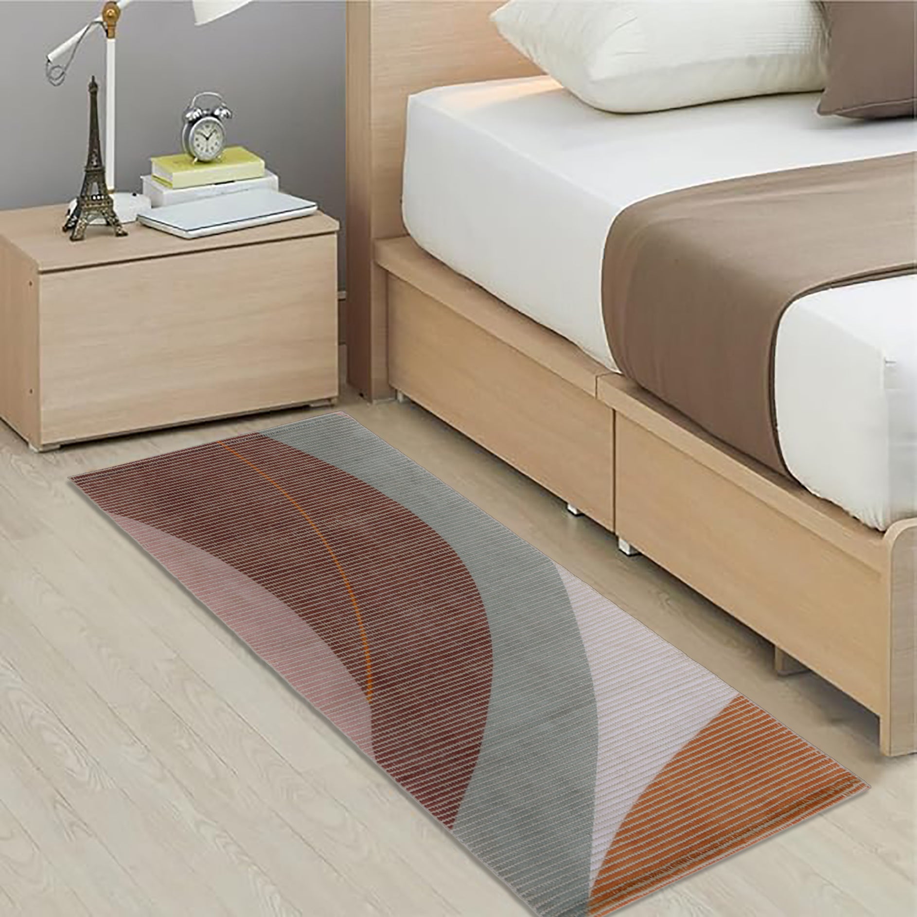 Abstract Wave Woven Floor Runner – 60x22 Inch