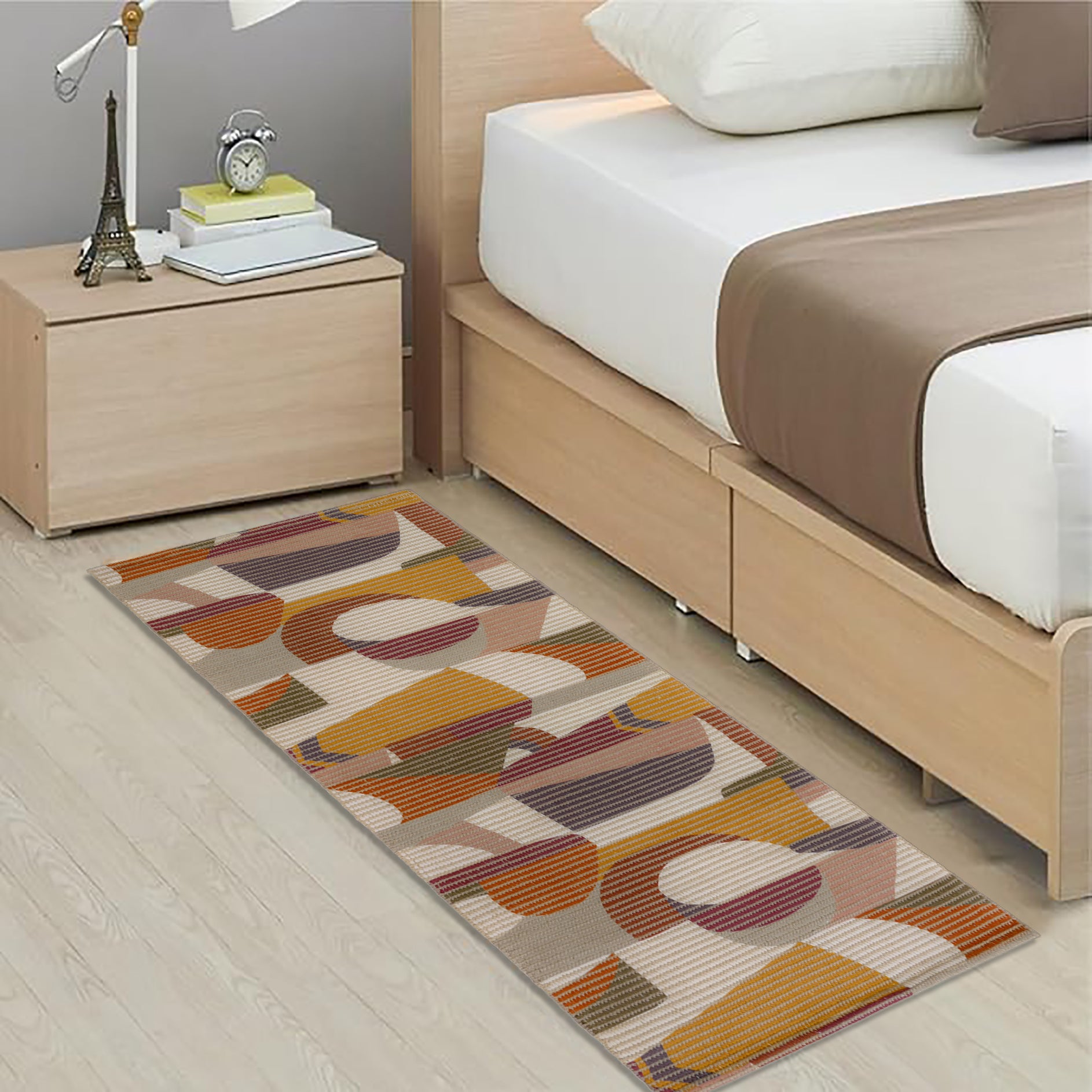 Multicolor Abstract Woven Floor Runner – 60x22 Inch