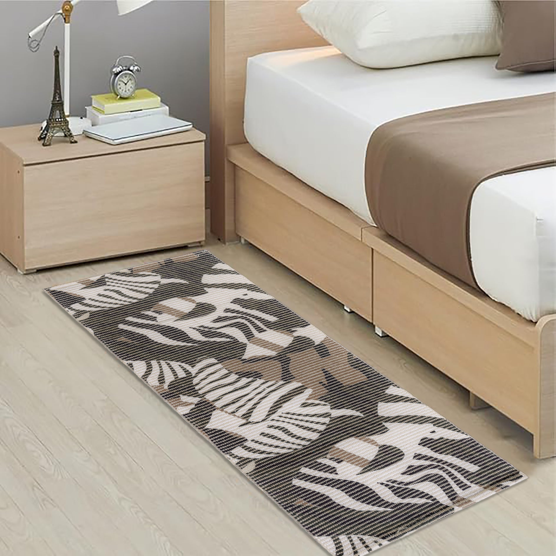 Zebra Print Woven Floor Runner – 60x22 Inch