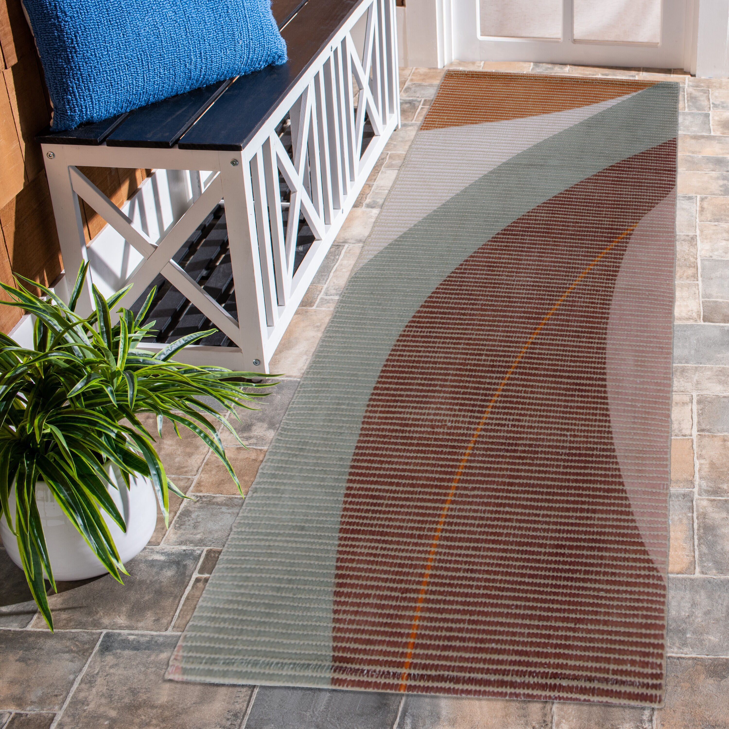 Abstract Wave Woven Floor Runner – 60x22 Inch