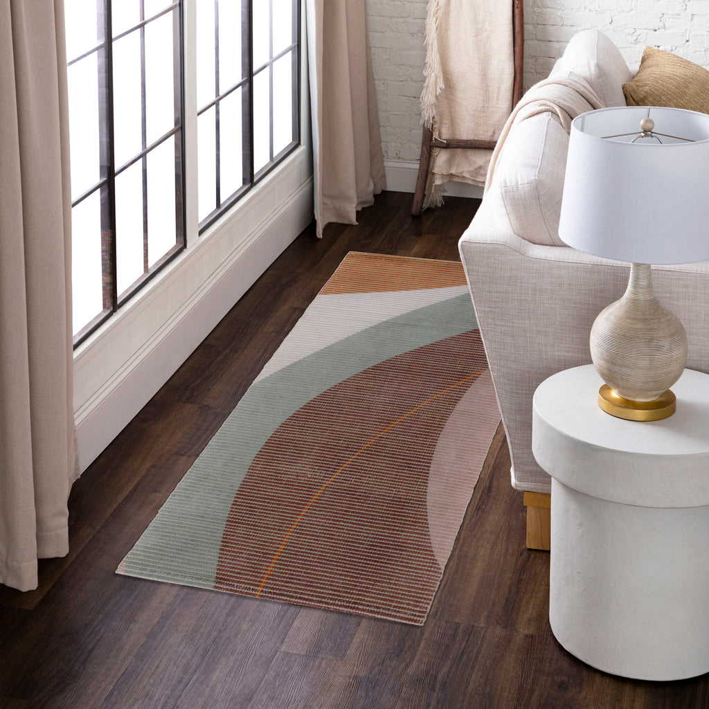 Abstract Wave Woven Floor Runner – 60x22 Inch