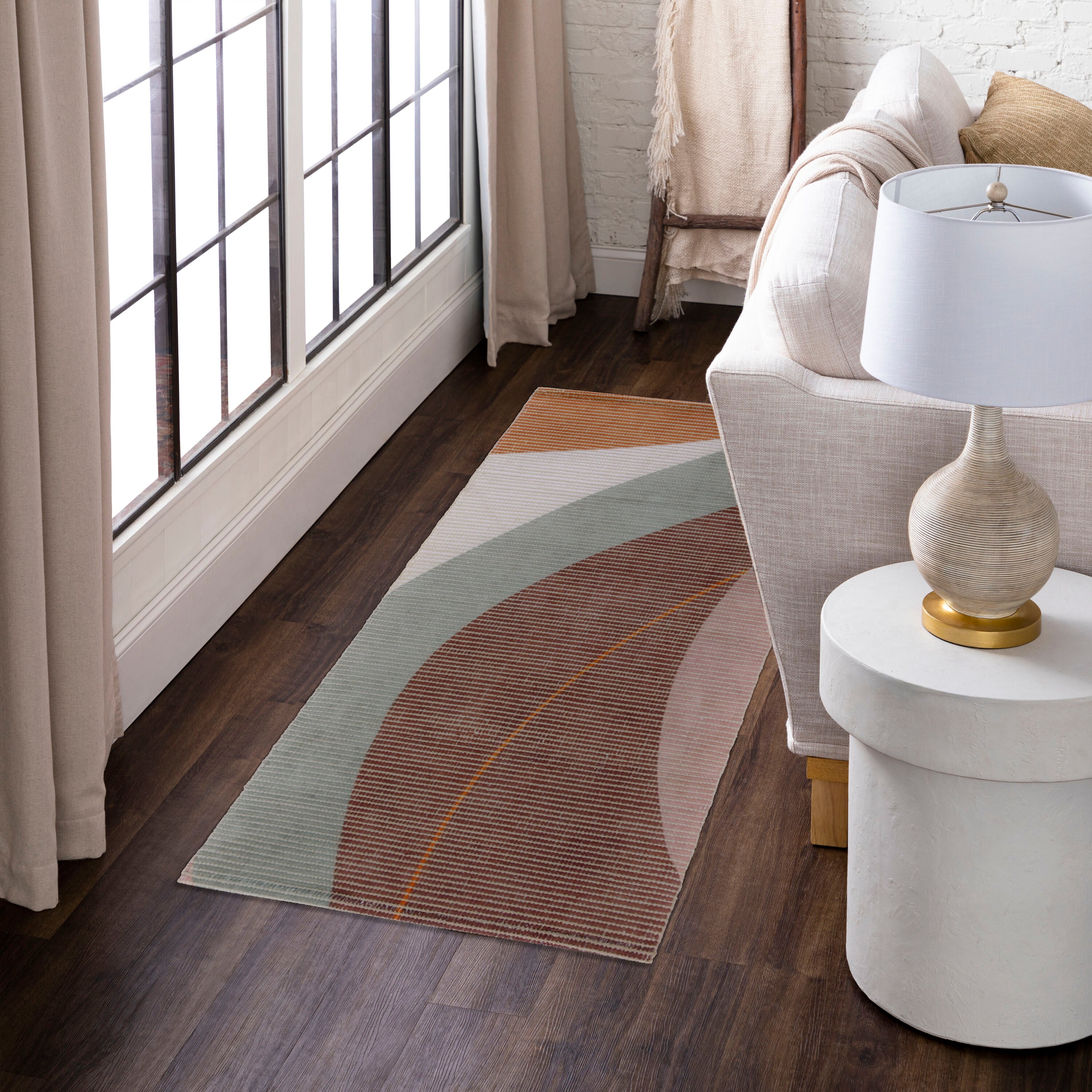 Abstract Wave Woven Floor Runner – 60x22 Inch