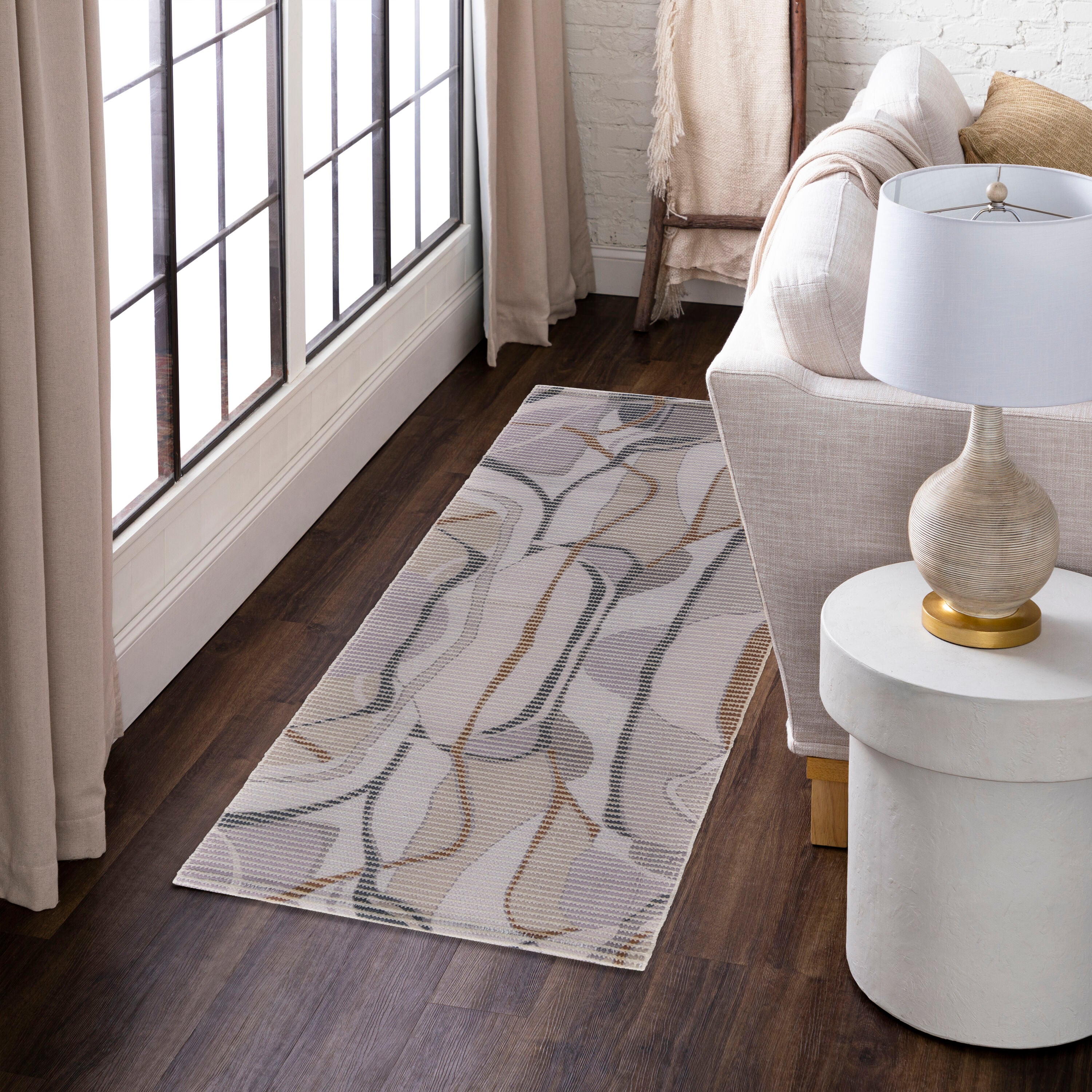 Abstract Wave Woven Floor Runner – 60x22 Inch