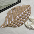 Leaf Tufted Bath Mat | Anti Skid Super Absorbent Mats for Home Living Room Kitchen Bathroom Mat Pack of 1