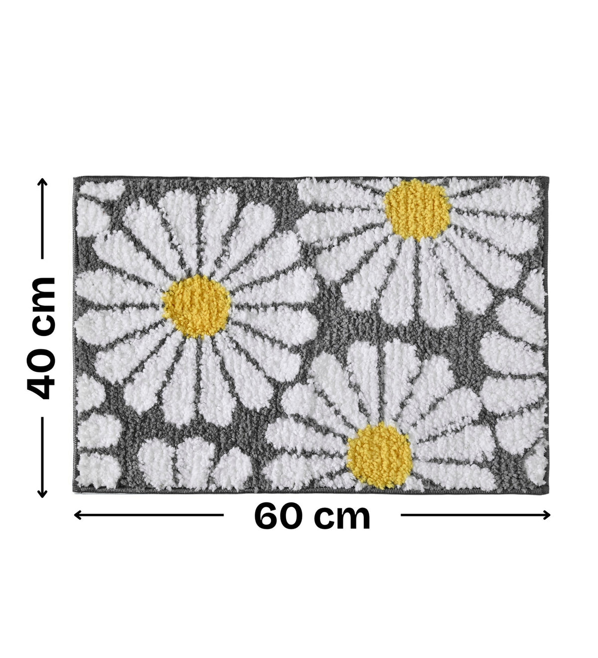 Sun Flower Microfiber Anti Skid Super Absorbent Bathmat - Decovia