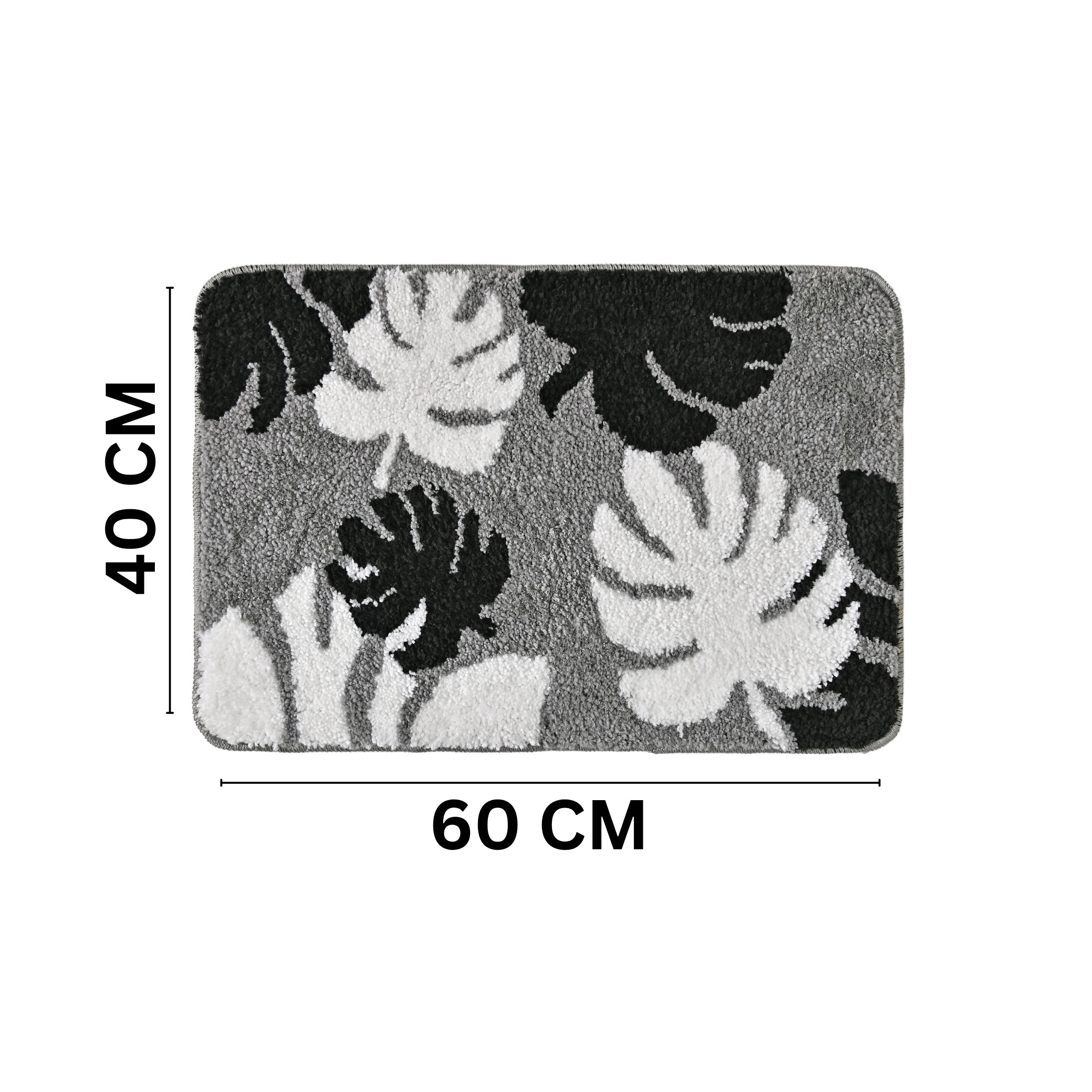 Leaf Flower Microfiber Anti Skid Super Absorbent Bathmat - Decovia