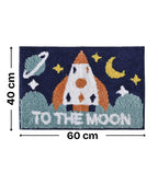 Moon Microfiber Anti Skid Super Absorbent Bathmat - Decovia