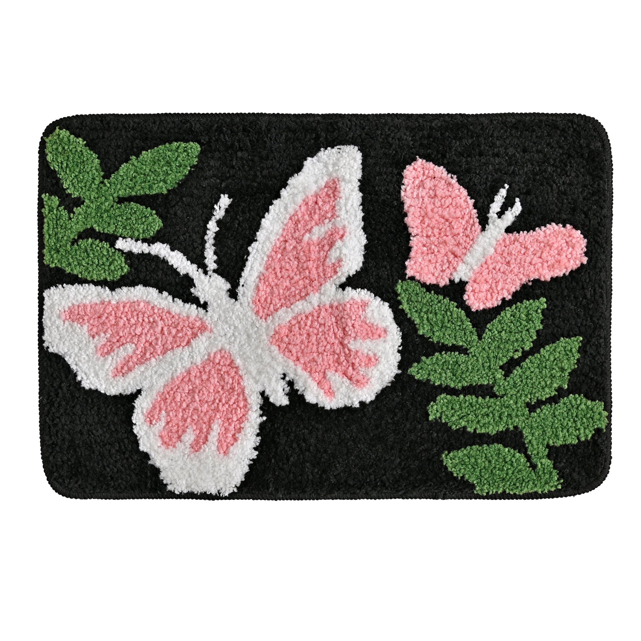 Butterfly Microfiber Anti Skid Super Absorbent Bathmat - Decovia