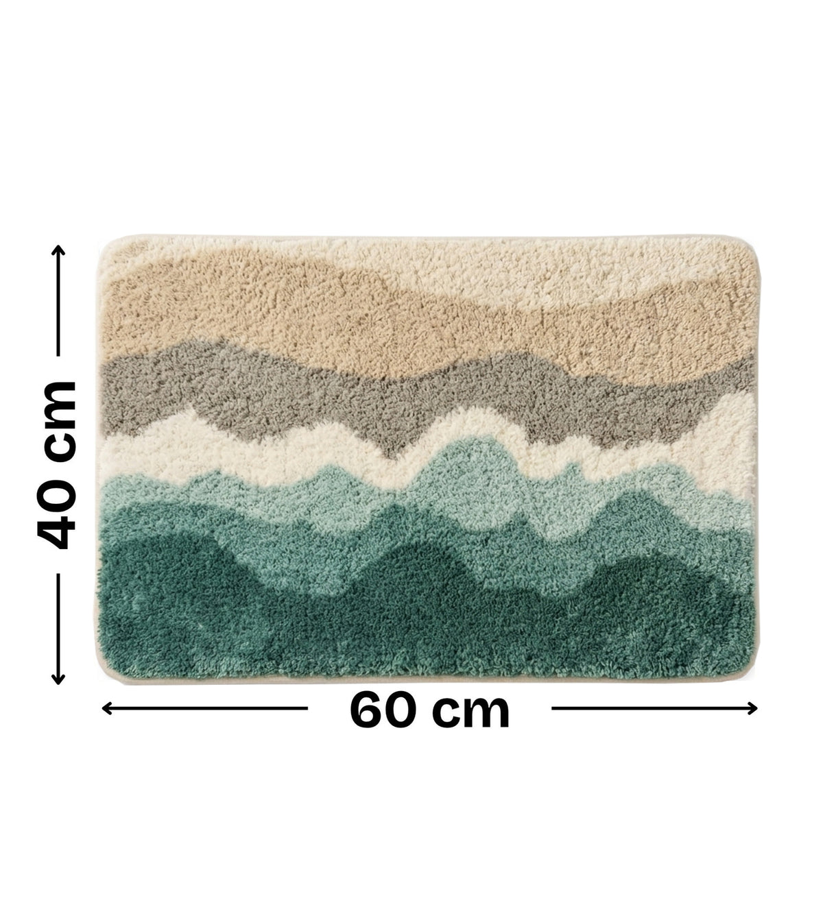Wave Microfiber Anti Skid Super Absorbent Bathmat - Decovia
