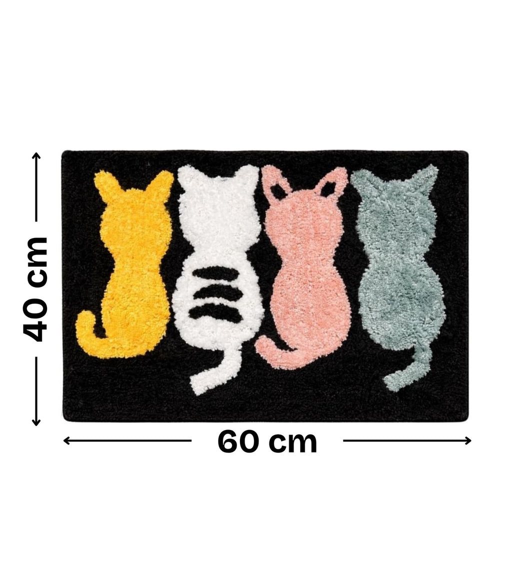 Kitten Microfiber Anti Skid Super Absorbent Bathmat - Decovia