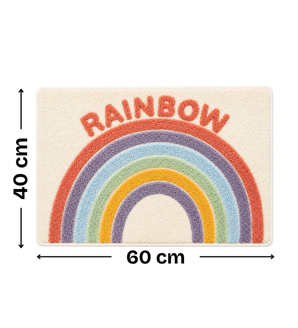 Rainbow Microfiber Anti Skid Super Absorbent Bathmat - Decovia