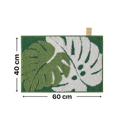 Flower Leaf Microfiber Anti Skid Super Absorbent Bathmat - Decovia
