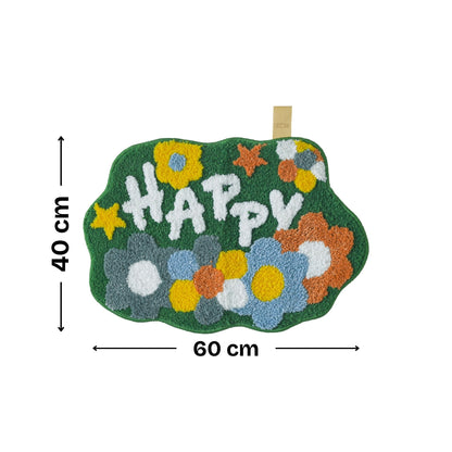 Happy Microfiber Anti Skid Super Absorbent Bathmat - Decovia