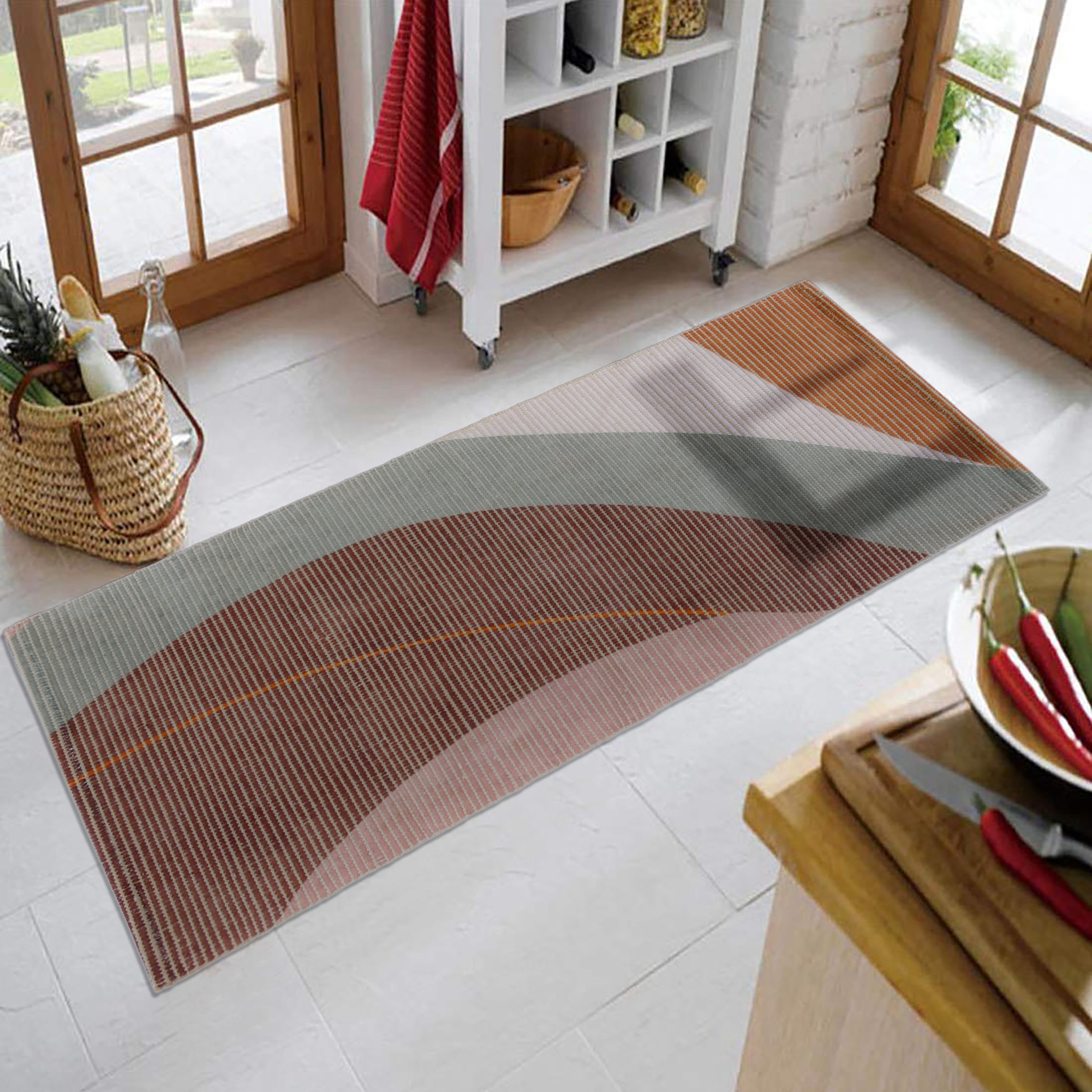 Abstract Wave Woven Floor Runner – 60x22 Inch