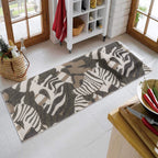 Zebra Print Woven Floor Runner – 60x22 Inch