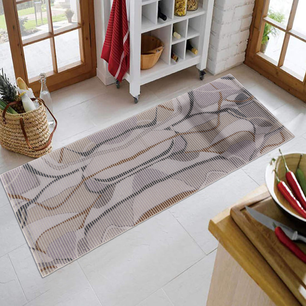 Abstract Wave Woven Floor Runner – 60x22 Inch