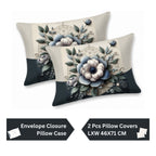7D Digital Printed Floral Cotton Feel Microfiber King Size Double Bedsheet with Pillow Covers - Decovia