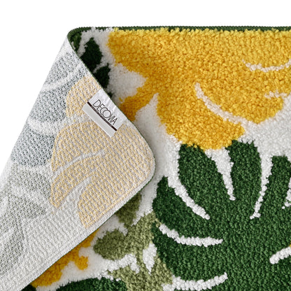 Leaf Flower Microfiber Anti Skid Super Absorbent Bathmat - Decovia