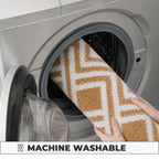 Zigzag Microfiber Anti Skid Super Absorbent Bathmat - Decovia