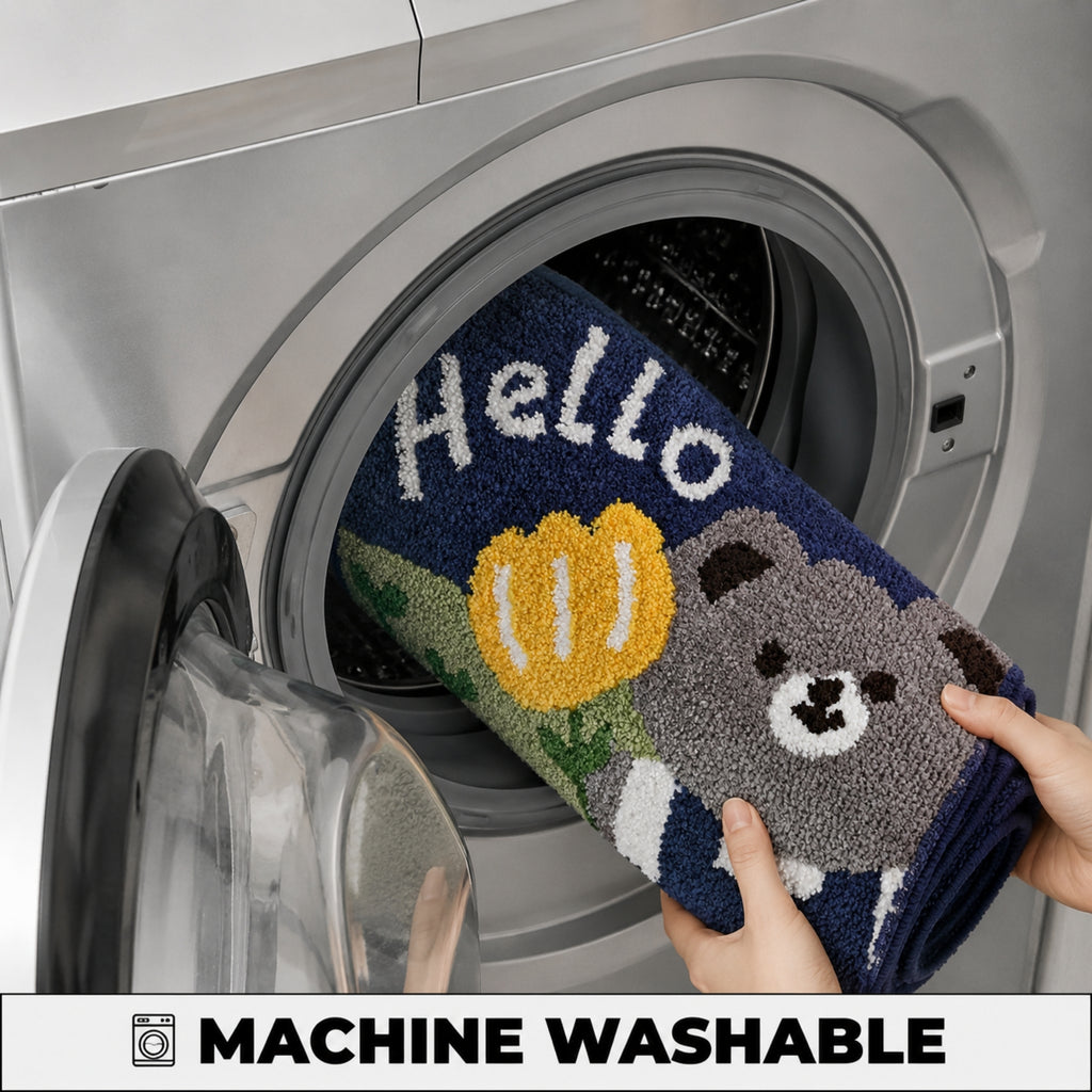 Panda Microfiber Anti Skid Super Absorbent Bathmat - Decovia