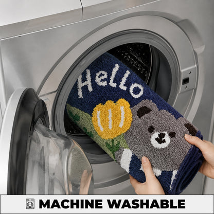 Panda Microfiber Anti Skid Super Absorbent Bathmat - Decovia