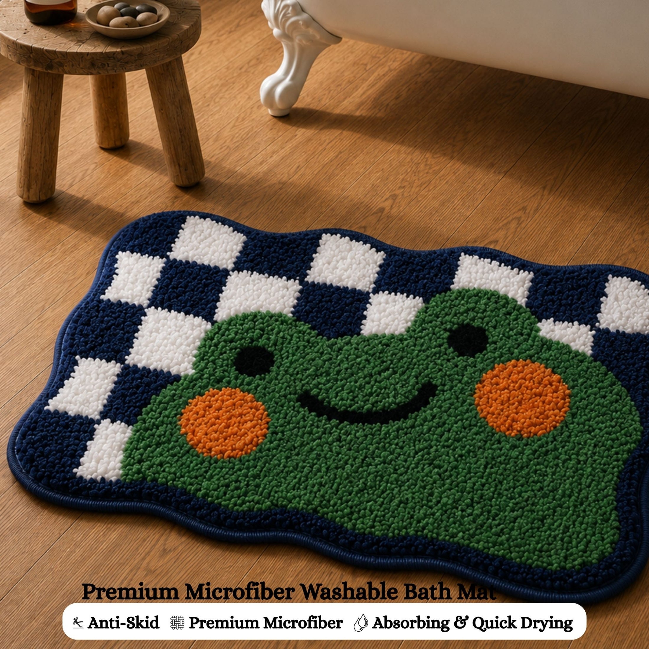 Frog Microfiber Anti Skid Super Absorbent Bathmat - Decovia
