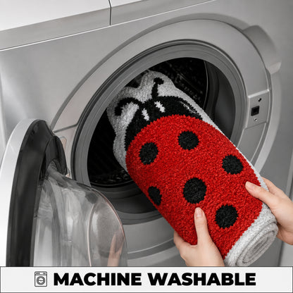 Red Aunt Microfiber Anti Skid Super Absorbent Bathmat - Decovia