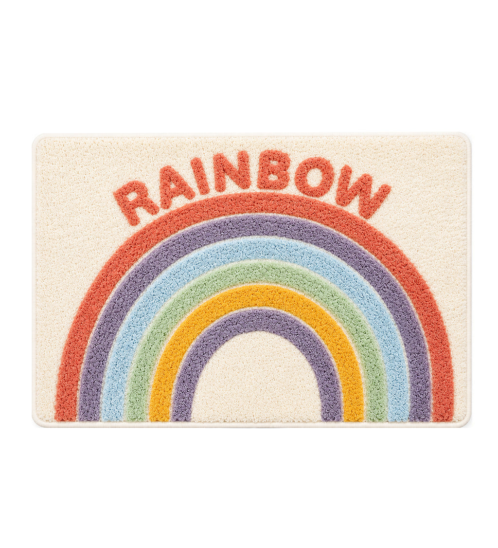 Rainbow Microfiber Anti Skid Super Absorbent Bathmat - Decovia