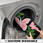 Butterfly Microfiber Anti Skid Super Absorbent Bathmat - Decovia