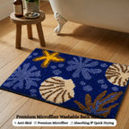 Seashell Microfiber Anti Skid Super Absorbent Bathmat - Decovia