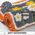 Lily Flower Microfiber Anti Skid Super Absorbent Bathmat - Decovia