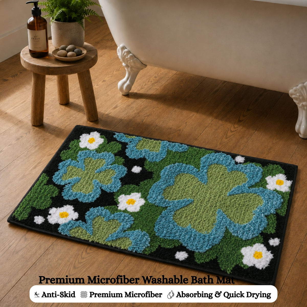 Birch Microfiber Anti Skid Super Absorbent Bathmat - Decovia