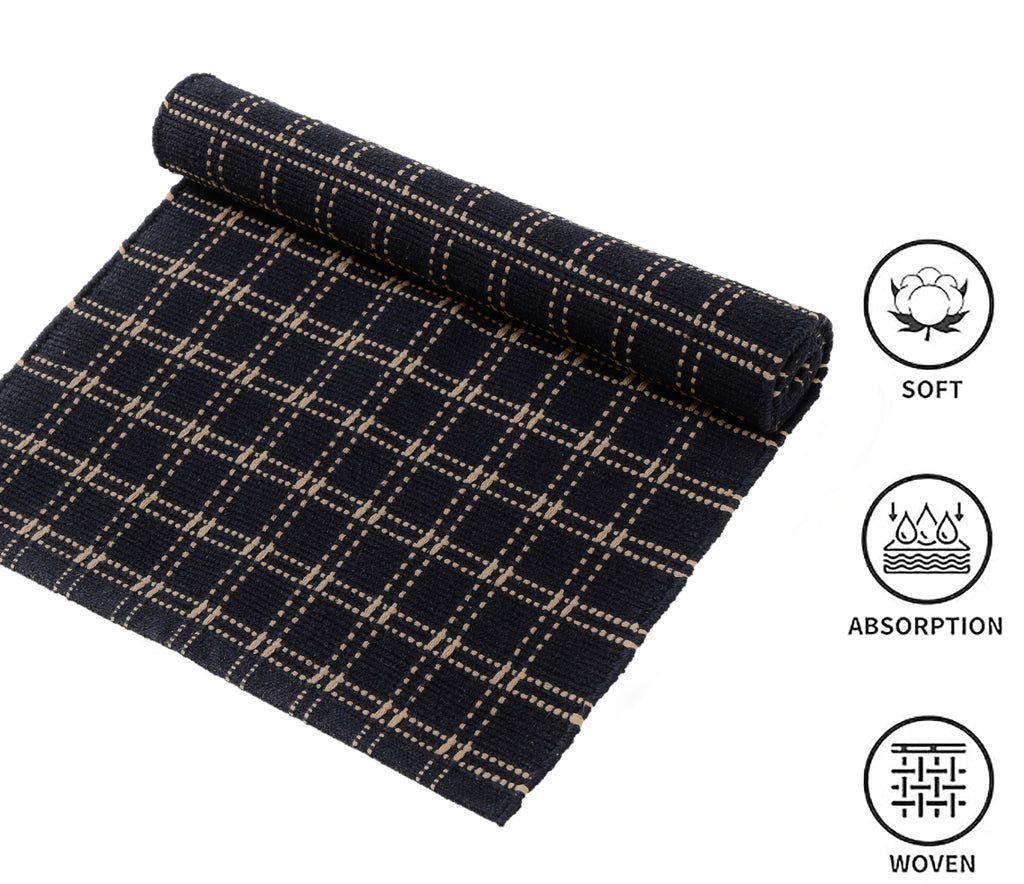Classic Checkered Woven Floor Runner – 53x20 Inch