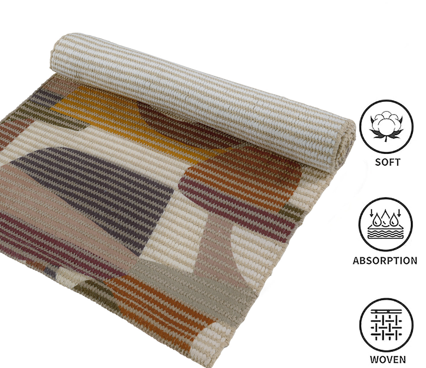Multicolor Abstract Woven Floor Runner – 60x22 Inch