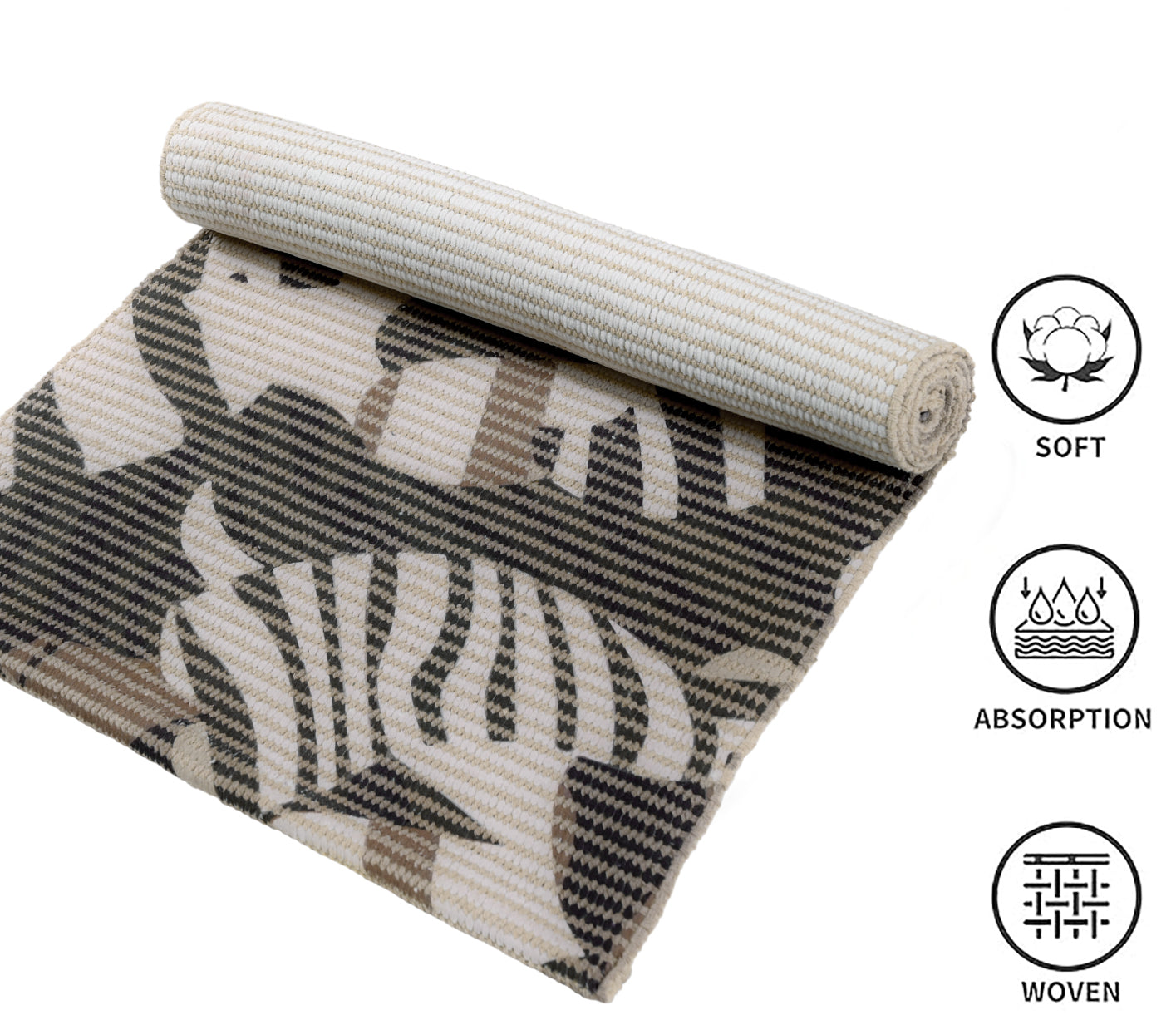 Zebra Print Woven Floor Runner – 60x22 Inch