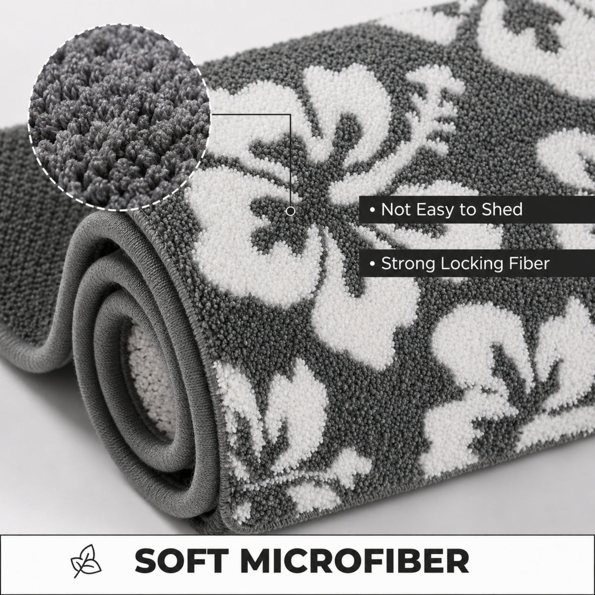 Butterfly Microfiber Anti Skid Super Absorbent Bathmat - Decovia