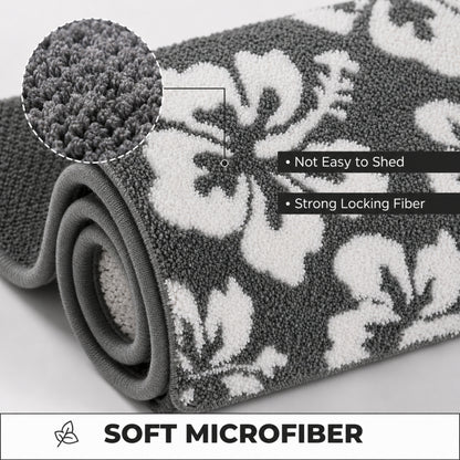 Butterfly Microfiber Anti Skid Super Absorbent Bathmat - Decovia