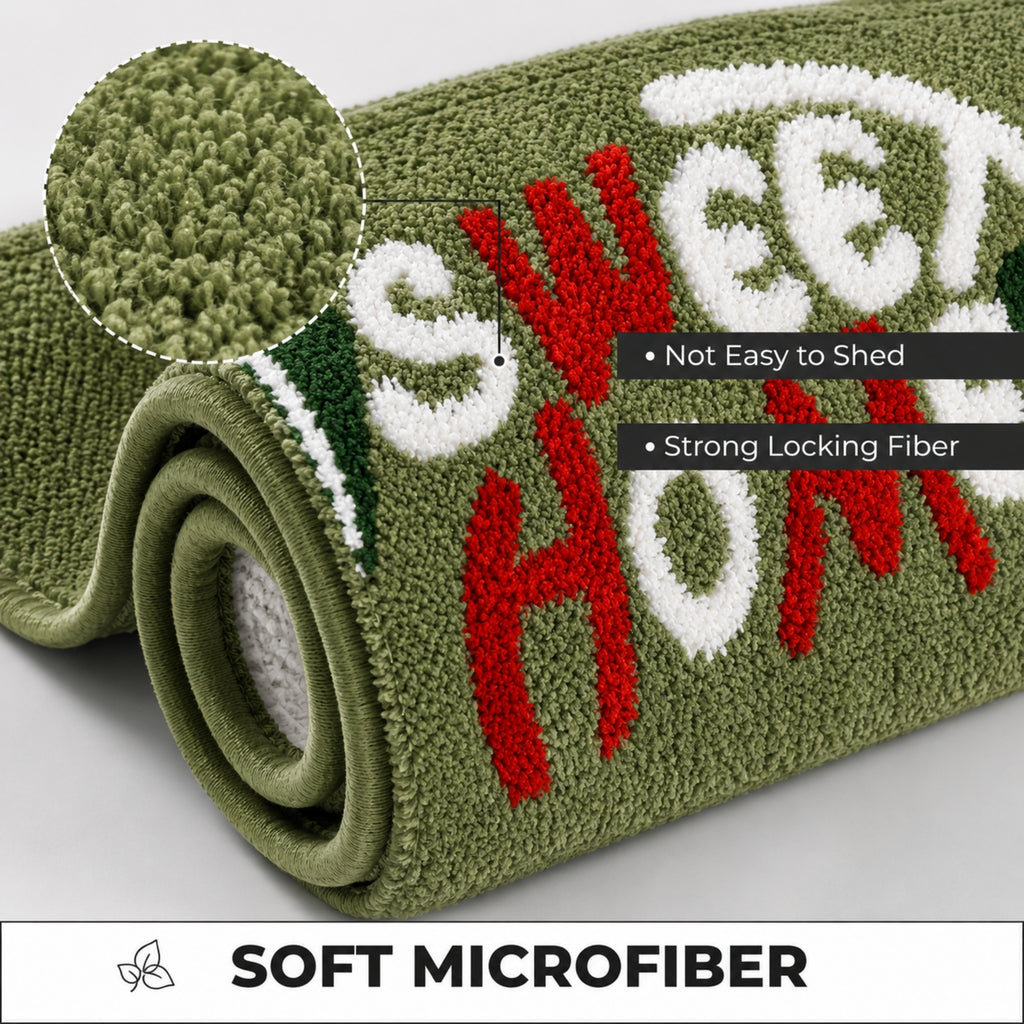 Sweet Home Microfiber Anti Skid Super Absorbent Bathmat - Decovia