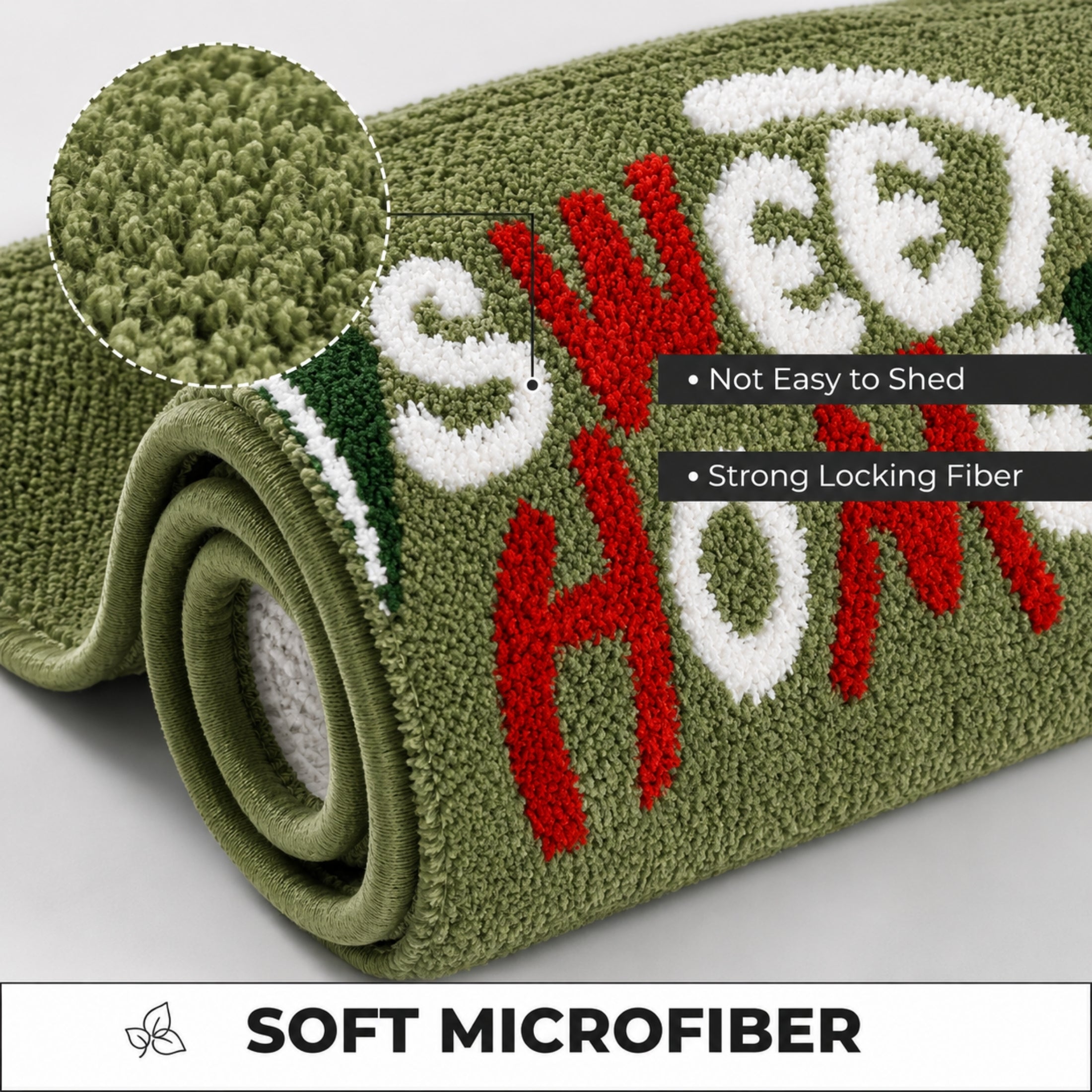 Sweet Home Microfiber Anti Skid Super Absorbent Bathmat - Decovia