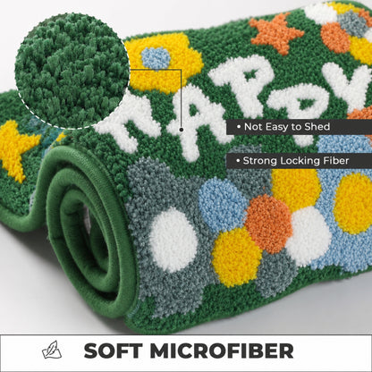 Happy Microfiber Anti Skid Super Absorbent Bathmat - Decovia