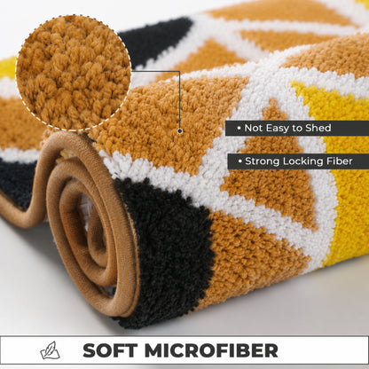 Triangle Microfiber Anti Skid Super Absorbent Bathmat - Decovia