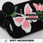 Butterfly Microfiber Anti Skid Super Absorbent Bathmat - Decovia