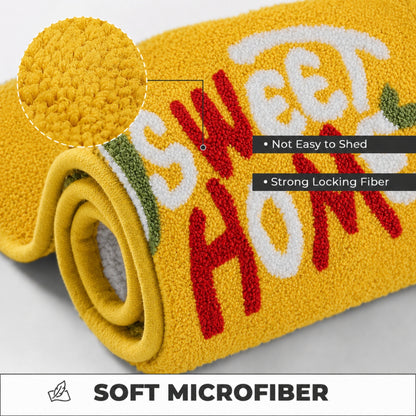Sweet Home Microfiber Anti Skid Super Absorbent Bathmat - Decovia