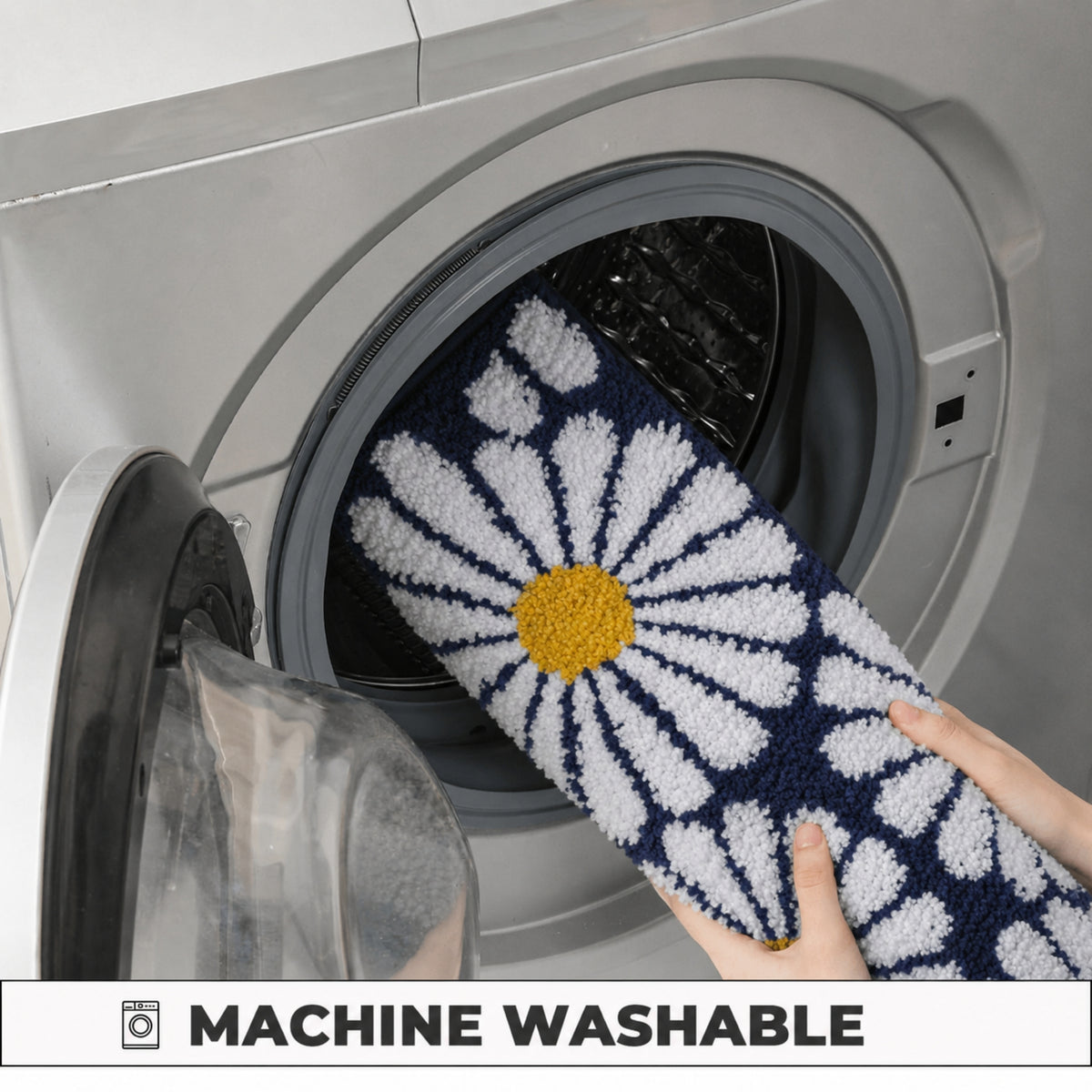 Sun Flower Microfiber Anti Skid Super Absorbent Bathmat - Decovia