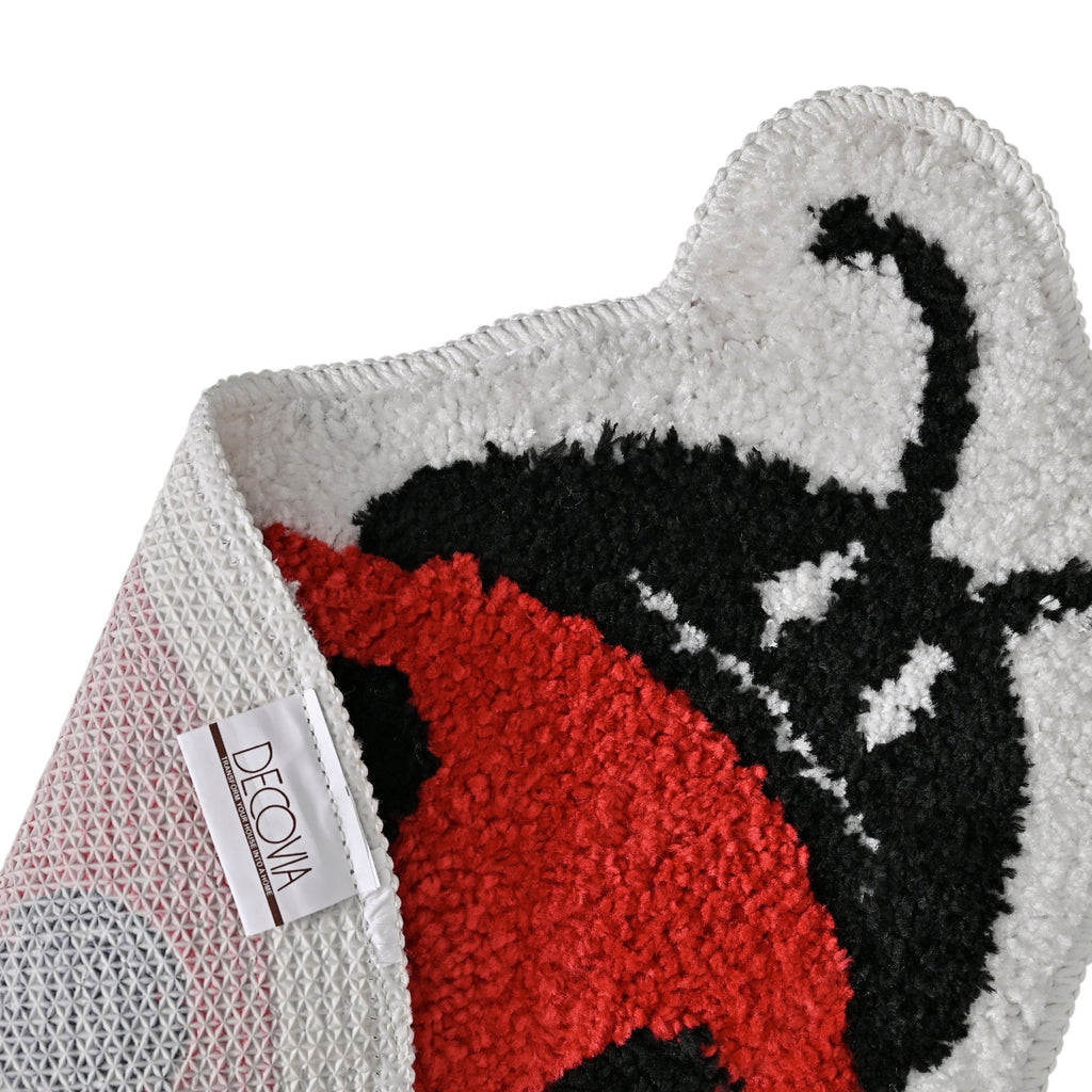 Red Aunt Microfiber Anti Skid Super Absorbent Bathmat - Decovia