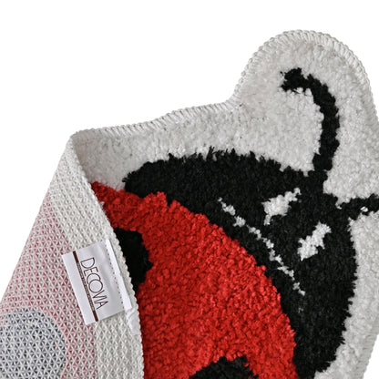 Red Aunt Microfiber Anti Skid Super Absorbent Bathmat - Decovia