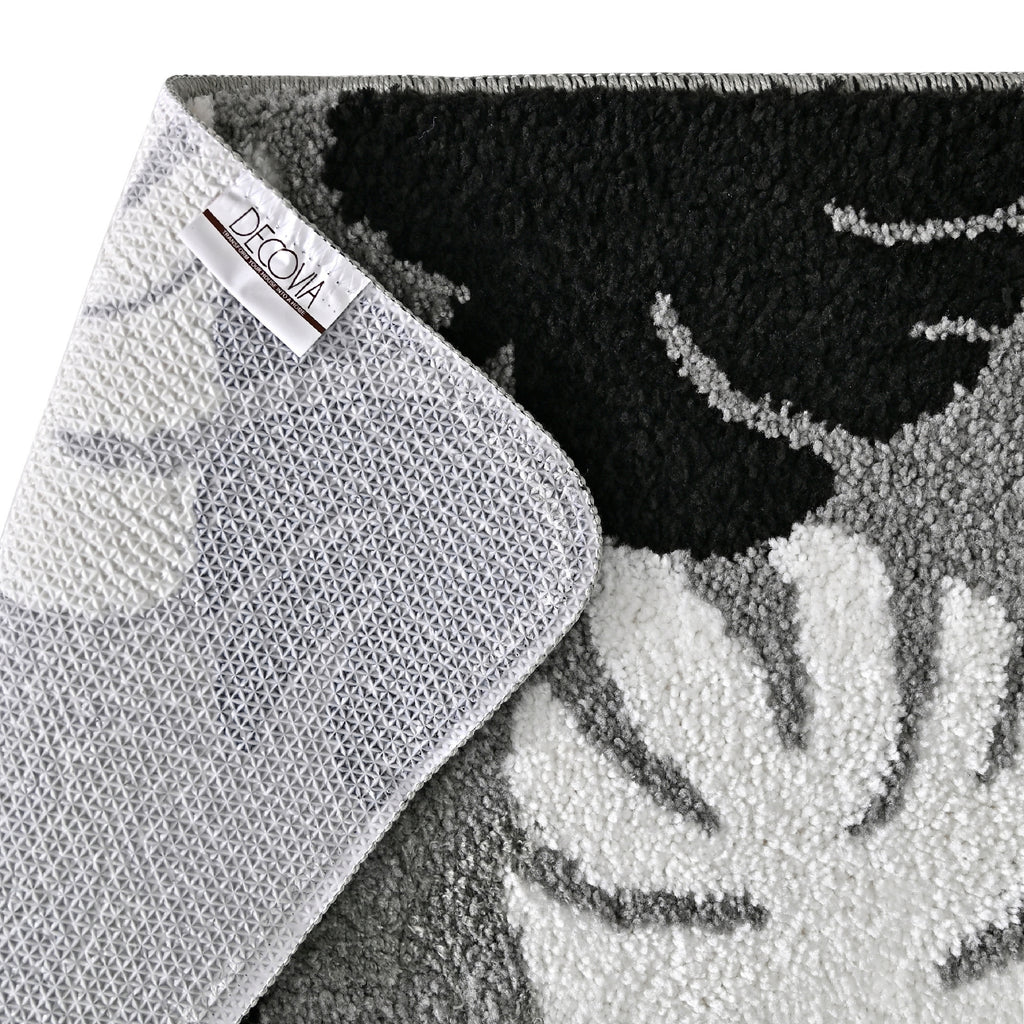 Leaf Flower Microfiber Anti Skid Super Absorbent Bathmat - Decovia
