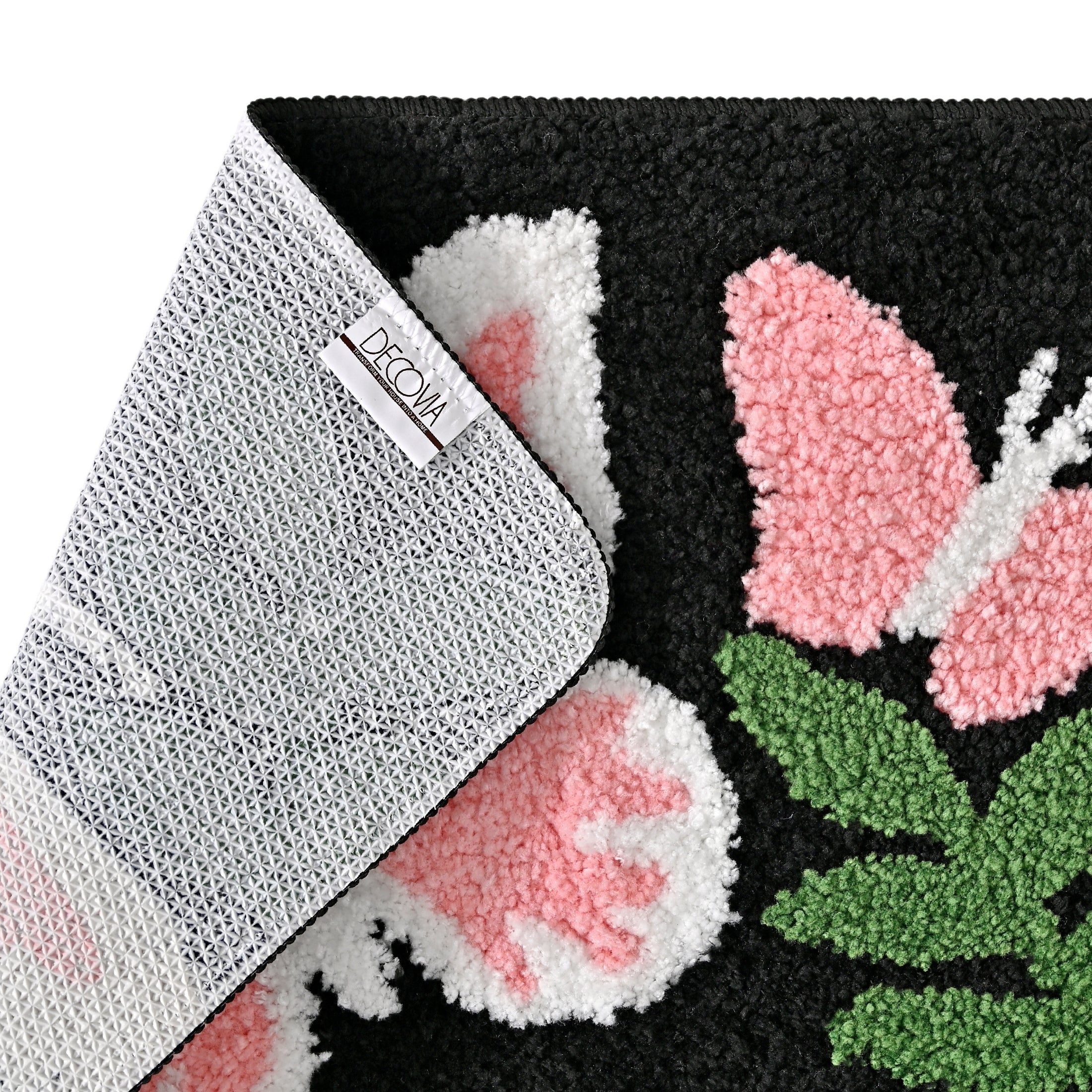 Butterfly Microfiber Anti Skid Super Absorbent Bathmat - Decovia