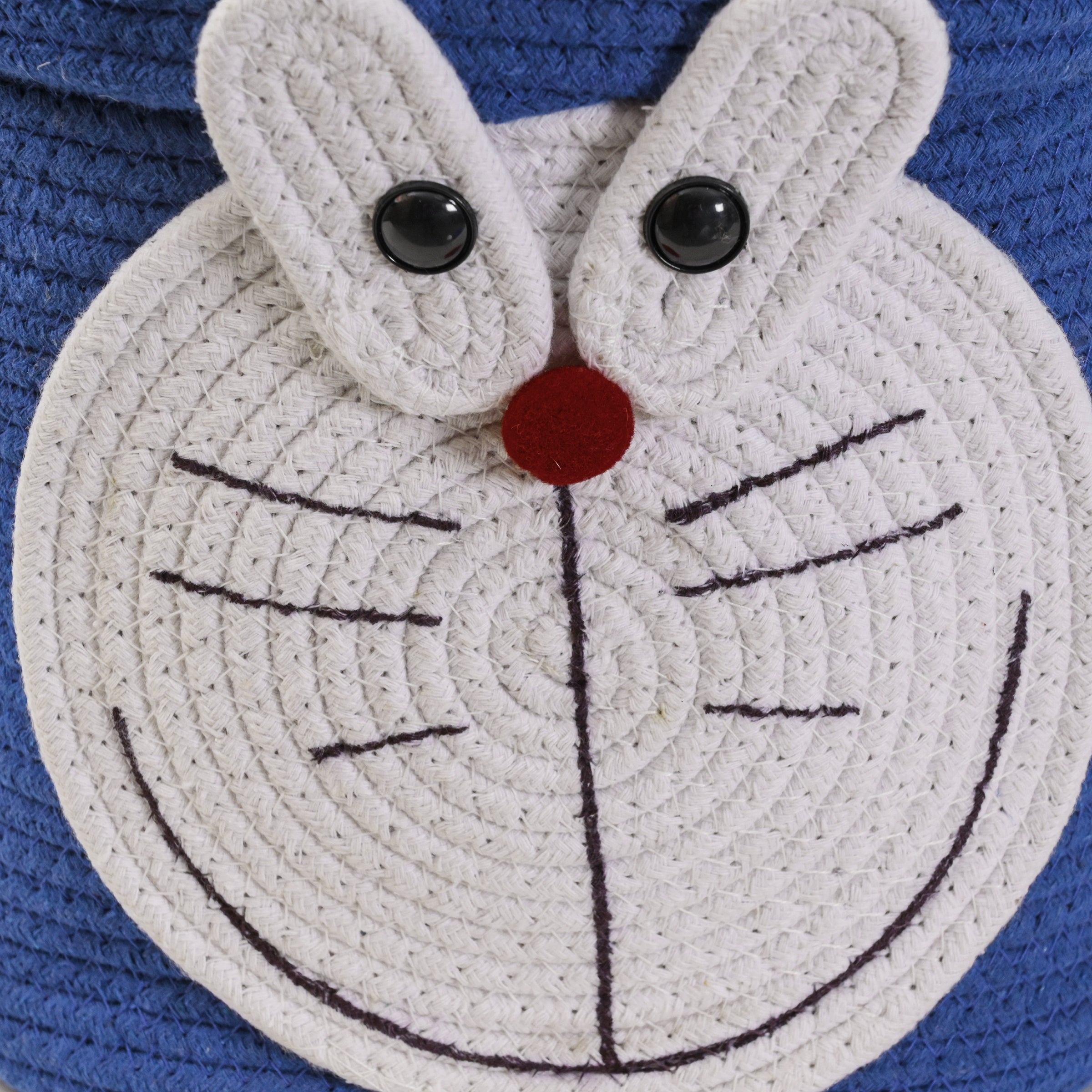 Cute Doraemon-Themed Storage Basket with Lid