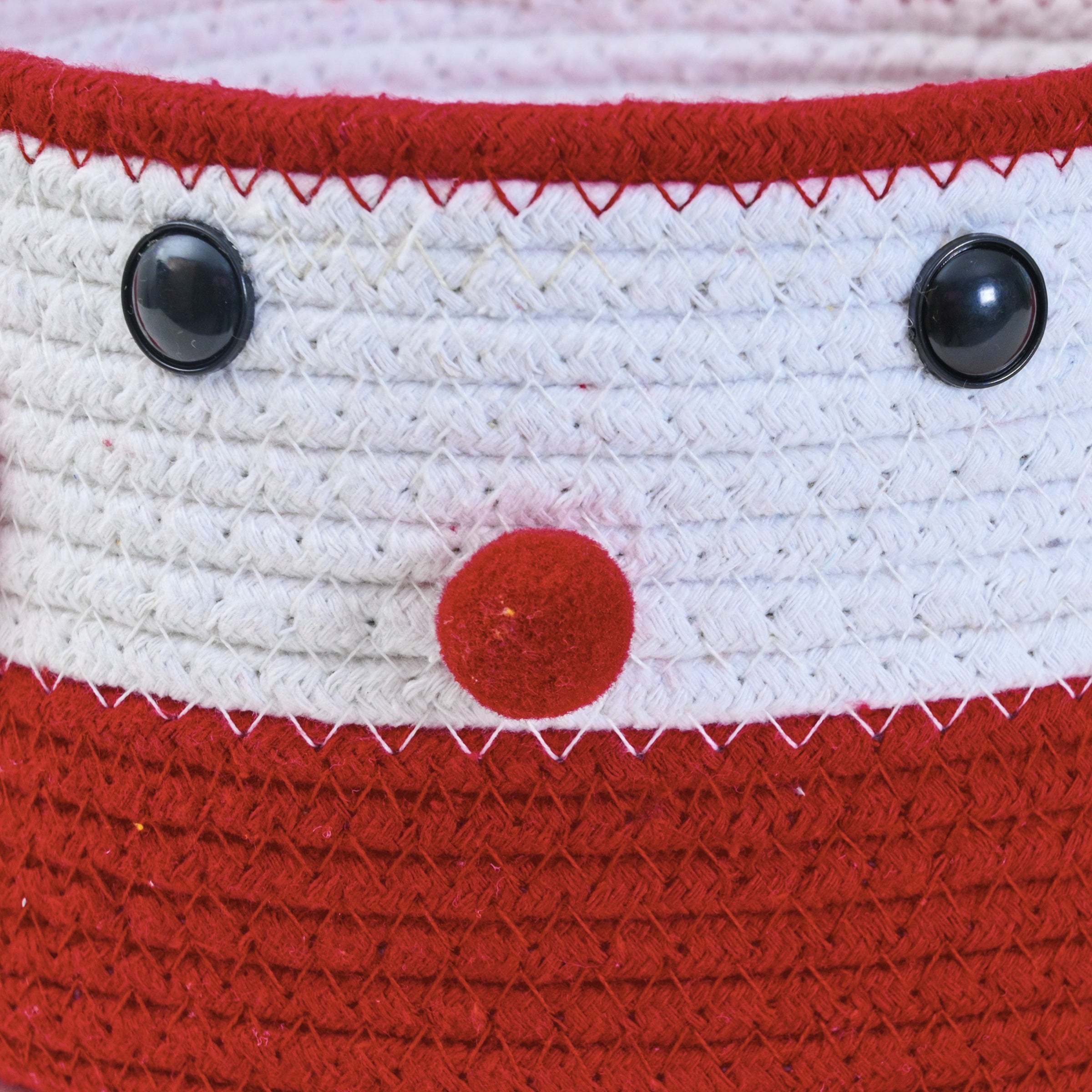 Red Bunny-Themed Storage Basket